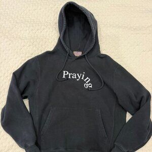 Praying Logo Size Medium Black Hoodie Streetwear LA